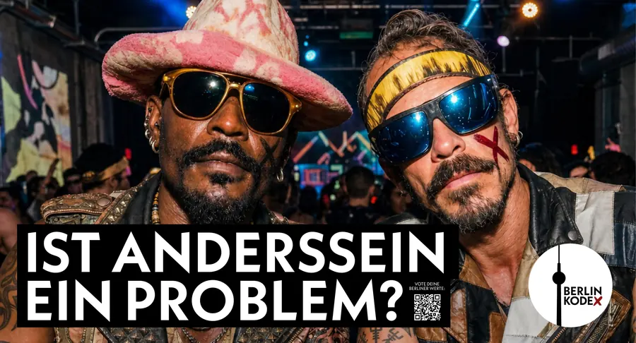 Kampagnenmotiv des Berlin Kodex mit der Frage, ob Anderssein ein Problem ist